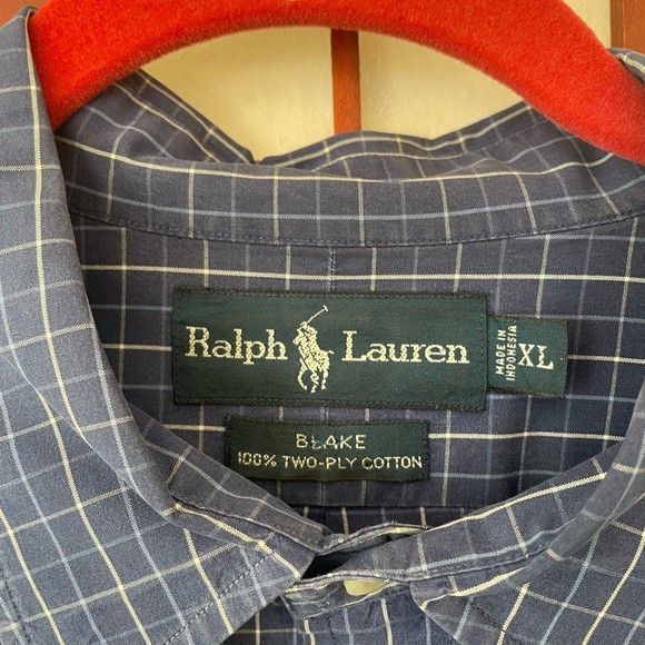 RALPH LAUREN Blake Blue Plaid Button Down EUC - Picture 2 of 5